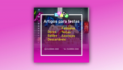 Redes Sociais e Cardápios - festas