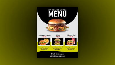 Redes Sociais e Cardápios - hamburguer2